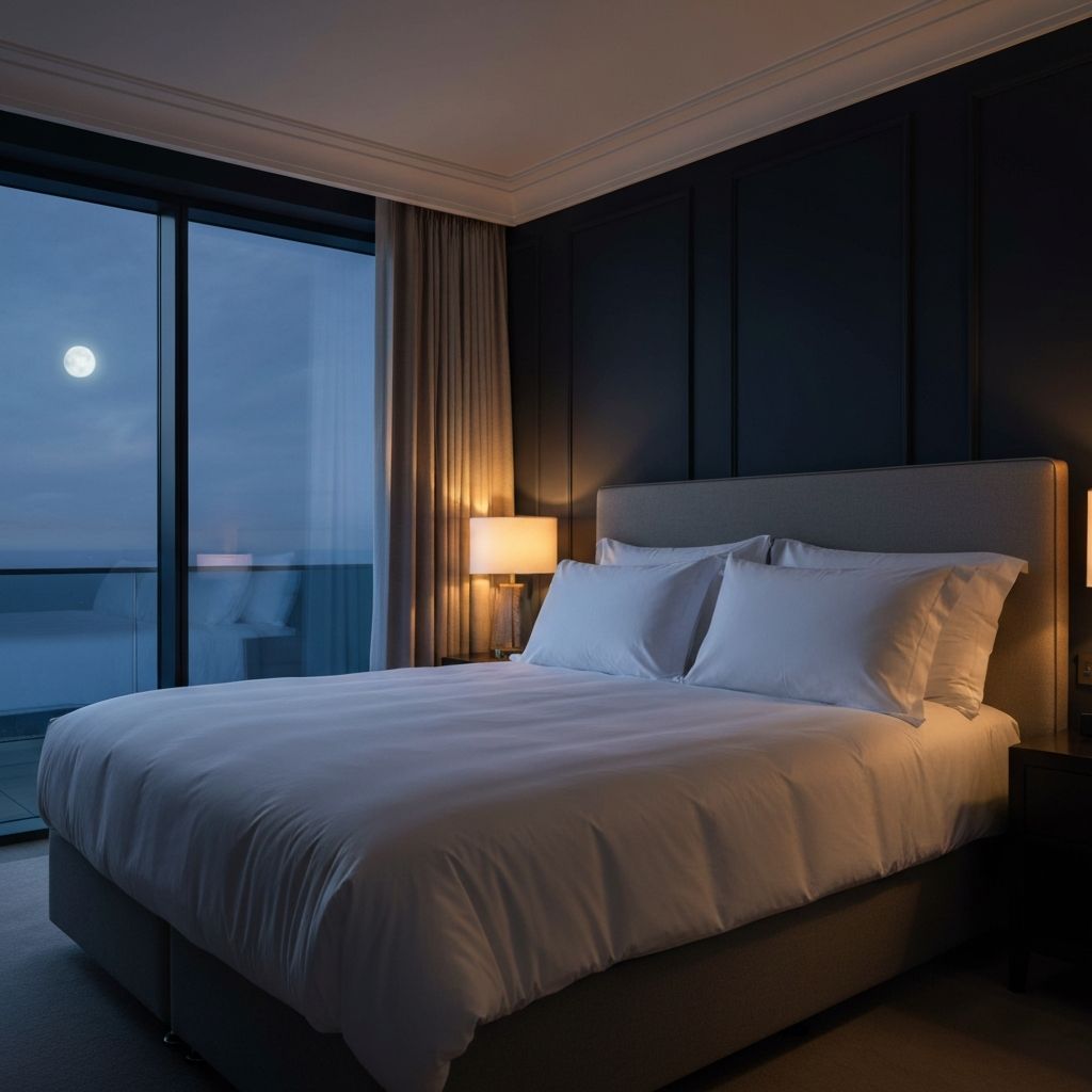 Luxurious bedroom with Helix Midnight mattress
